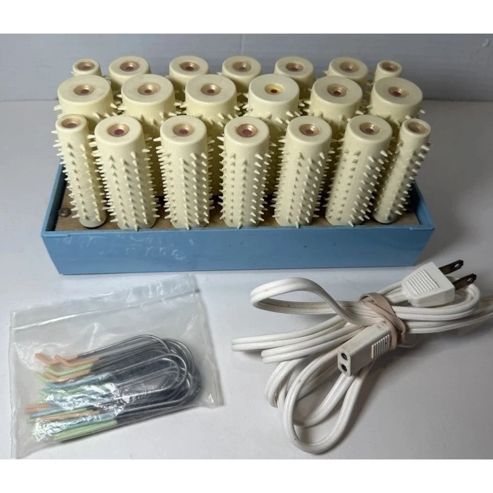 Clairol Kindness 20 Instant Hair Setter Hot Rollers Curlers Clips 486A Works 519